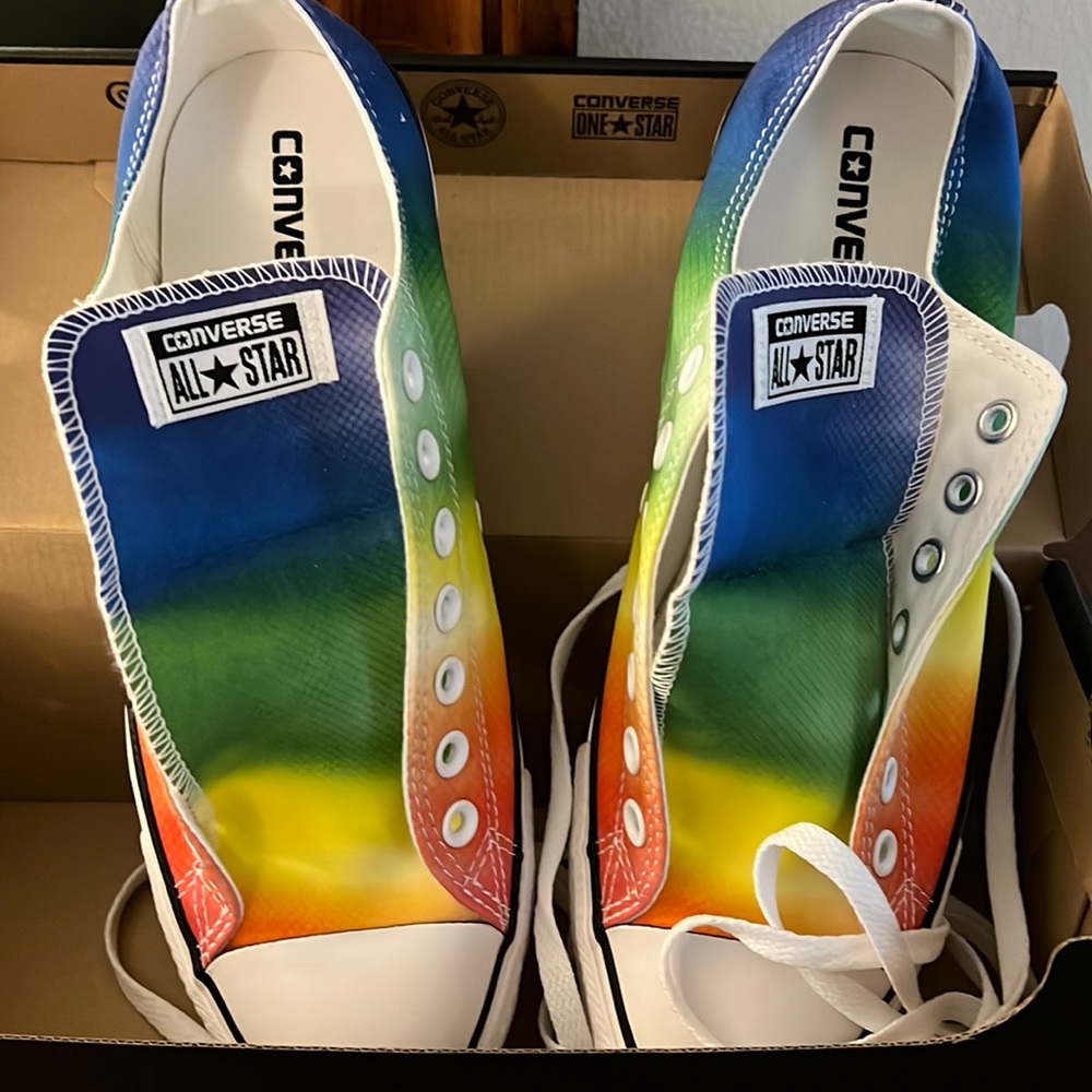 Rainbow pride converse